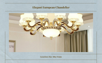 LED Glass Chandelier, European Style