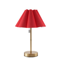Table Lamp with Pleated Shade Sleek Rechargeable Table Lamp Stable for Bedroom