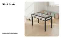 Kindergarten Drawing Table Spacious Desktop Kids Crafting Table and Chair Set Child-Centered Influenced for Students, Preschoolers, Childcare Center
