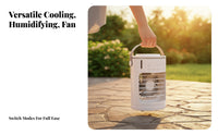 Desktop Air Chiller 7-Color Portable Water-Cooled Chiller Triple Fan Settings Speeds Desktop Misting Fan for Bedroom, Dorm Room, Camping