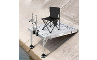 Foldable Fishing Stand Hollowed-out Surface Adjustable Fishing Stand Thick Material for Anglers