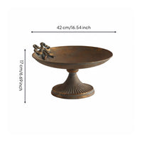 Decorative Avian Ornamental Tray Shabby Chic Decorative Iron Tray Long-Lasting