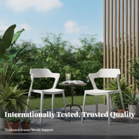 Molded Plastic Side Chair Thickened and Sturdy Dining Seat Comfortable Backrest Stackable Design for Homeowners, Cafe, Classroom