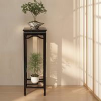 Display Stand with Shelf Slatted Furniture Solid Wood for Living Room, Balcony