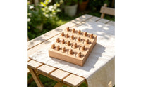 Peg Toy with Wooden Base Fine Motor Skills Shape Sorter with Pegs Cognitive Shape Sorter for Tabletop