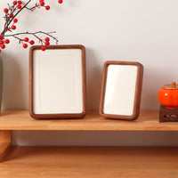 Black Walnut Mortise and Tenon Rounded Corner Solid Wood Picture Frame Empty Frame for Chinese Calligraphy