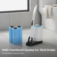 Toilet Brush Removes Tough Stains Toilet Scrubber Set Scratch for Lavatory