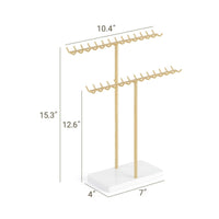 Jewelry Display Stand Metal Frame Countertop Jewelry Stand Base Vertical Necklace Holder for Boutique