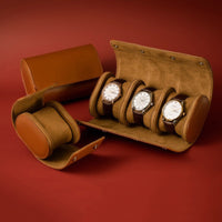 Leather Watch Storage Box for 1, 2, or 3 Watches, Travel Case