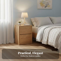 2-Drawer Chest Minimalist Design Bedside Table Large Capacity for College Dorm