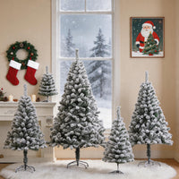 Flocked Christmas Tree with Iron Foot for Scene Decoration
