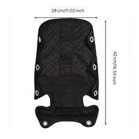 Scuba BCD Back Pad Black Cushioned Diving Back Pad Comfortable Sports Gear