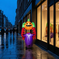 Inflatable Pumpkin Monster Inflate Halloween Decorations Yard Decoration Outdoor Easy to Inflate for Lawn, Porch