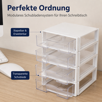 Stackable Drawer Organizer, Dust-Proof Sorting Box, Small Drawer Box for Desk, Office, 186x190x57mm