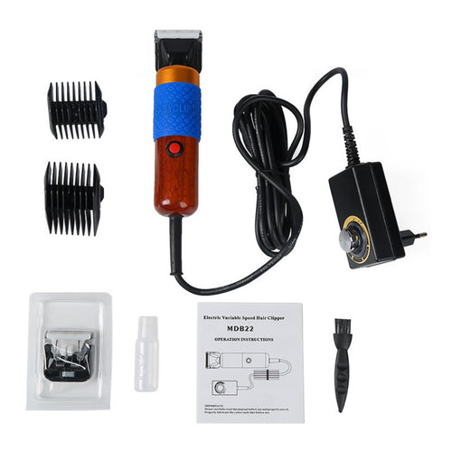Adjustable Corded Clipper with Speed Controller Heavy-Duty Grooming Clipper with Comb Attachments Powerful Complete for Home Groomers, Pet Owners