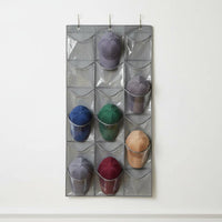 Hanging Hat Storage Bag Large Capacity Baseball Cap Organizer Clear Pockets