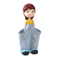 Gift Idea Cute Desktop Pen Cup Multifunction Girl Figure Pen Holder Decorative Design Creative Office Desk Holder Multi Purpose for Girls, Students