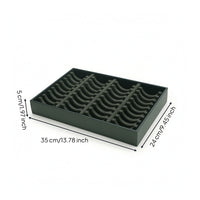 Jewelry Display Box with Grooves Rectangular Bracelet Organizer Tray Bracelet Display Box Divided Multi-Slot for Retailers