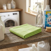Weave Microfibre Cloth and Dish Cloths, Absorbent Microfiber Towel with Locked Border, Glass, Bathroom and Vehicles, Reusable