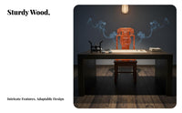 Chinese Roundrear Armchair Hardwood Wood Construction Indoor Furniture Traditional Design Bendd Rearrest for Office