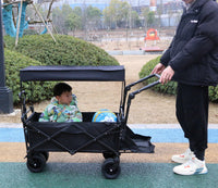 Outdoor Camping Cart Canopy Top for Kids Wagon, Sun Shade Cover, Foldable Cart Accessory