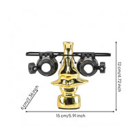 Eyeglasses Stand Gold Colored Magnifier Stand Black Rack for Living Room, Study