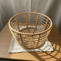 Vintage Design Rattan Posing Basket Gentle Material Baby Photo Prop Handmade Rattan Baby Basket for Newborns