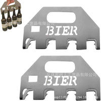 Quad Beer Opener and Beer Rack, Stainless Steel, Two-in-One Tool