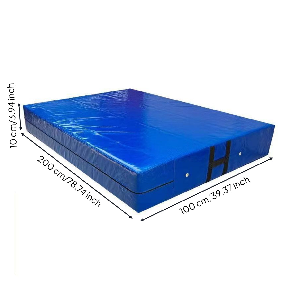 Folding Exercise Mat with Handles Impact Absorbing Foldable Gymnastics Mat Wipe-Clean for Gymnasts, Tumbling Practice
