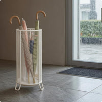 Mesh Umbrella Stand Curved Legs Umbrella Stand with Water-Collecting Tray Easy