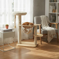 Feline Tree with Hammock Space Saving Pet Furniture Soft Perch