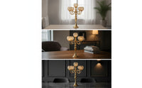 Candelabra with Crystal Beads Tall Candelabra Centerpiece Lustrous Candle Holder with Five Heads for Event Decorators, Party Backdrops