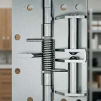 Quiet-Action Coil Hinge Buffered Rebound Self Closing Hinge for Home, Cabinet