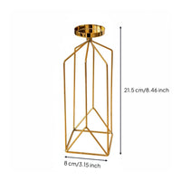 Iron Art Candle Holder Romantic Atmosphere Nordic Candlestick Minimalist Geometric Metal Candlestick for Candlelight Dinner, Living Room