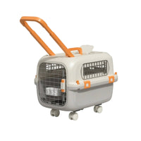 Pet Travel Crate with Wheels Portable Pet Carrier with Wheels Safe for Car Rides