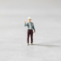 Construction Worker Figurine Bookshelf Decor Miniature Builder Model for Display
