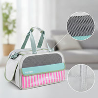 Foldable Cat Carrier Bag Breathable Dog Carrier Bag Soft-Sided Portable for Cats, Small Dogs, Travel, Vet Visits, Car Rides