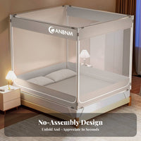 Instant Net Installation-Complimentary Anti-Fall Bed Canopy 360-Degree