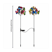 2 Pieces Solar Floral Hanging Light Decorative Yard Decoration Energy Saving