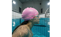 Flexible Silicone Swim Cap Molded Ear-Covering Swim Cap Wide Opening Rim Water Sport Gear Chlorine Resistant