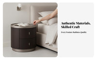 Round Cabinet with cruciform base Minimalist Design Nightstand for Entryway, Parents