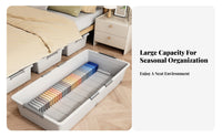 Rolling Underbed Drawer With casters Flat Rolling container slimline Design