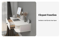 Floating Storage Console Space-Saving Wall-Mounted Desk Minimalist Design