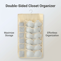 Hanging Storage Organizer, Closet Organizer Double Sided, Dorm Room Hanging Storage, Small Apartment Closet Organizer