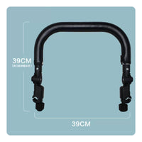 Wear Resistant Bumper Bar with PU Leather Cover Comfortable Stroller Bumper Bar Soft Stroller Armrest Convenient for Toddlers