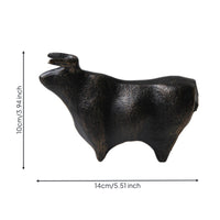 Cow Figurine Sculptural Metal Cow Abstract for Office, Entryway, Home Decorators