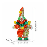 Handmade Ceramic Clown Doll Artistic Craft Handmade Porcelain Construction Collectible Clown Figurine for Collectors