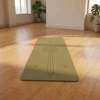 Anti-Slip Fitness Mat with Mandala Print Sweat-Absorbing Fitness Mat Textured Eco-Friendly for Pilates Enthusiasts