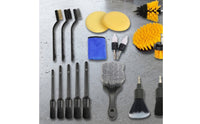29 Pieces Heavy-Duty Drill Brush Attachment Set Interchangeable Car Detailing Brush Kit Rotary Scrub Pad Set Multi-Surface for Homeowners