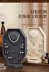 Rotating Mannequin Jewelry Display Stand for Necklaces and Earrings